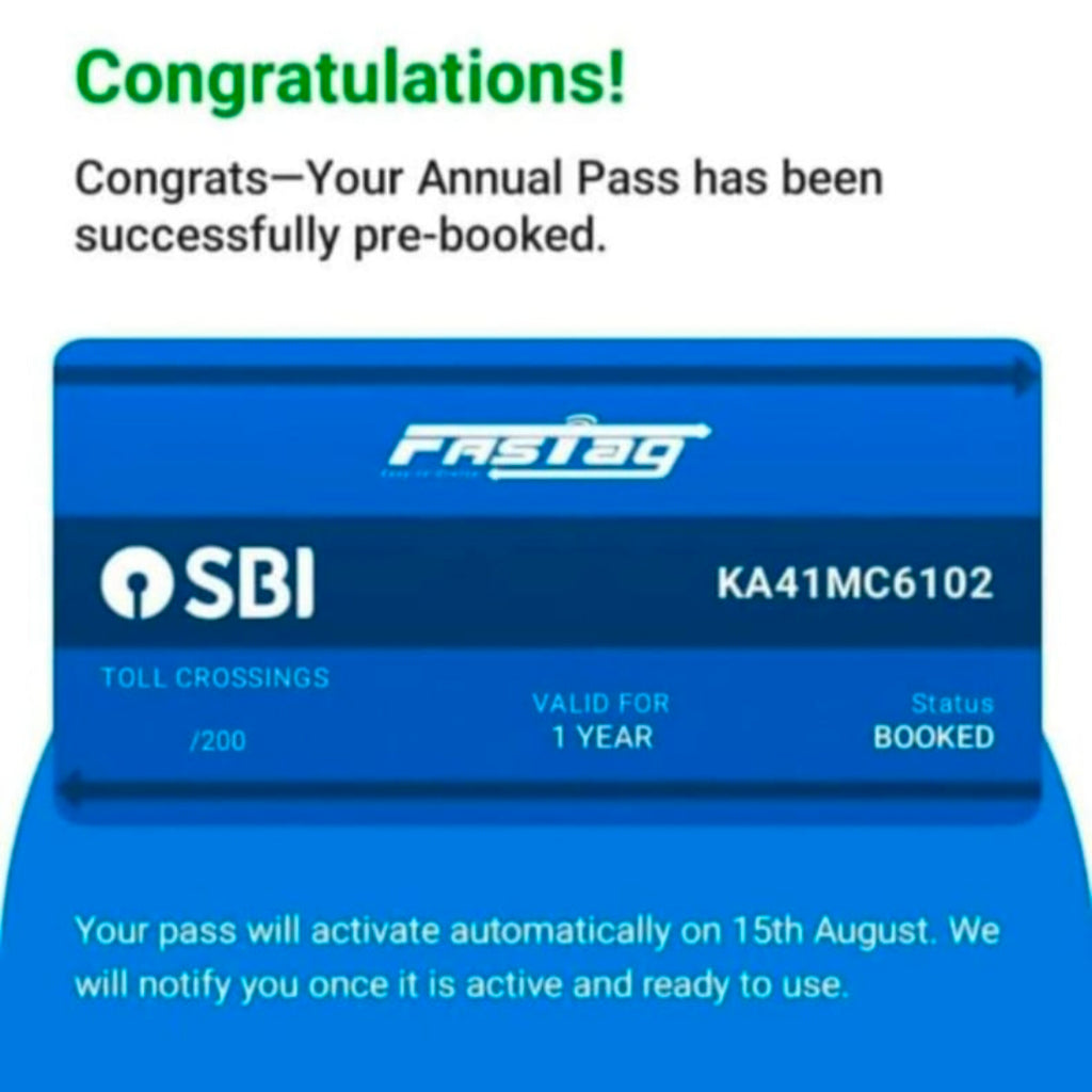 Fastag Annual Pass For Private Cars only