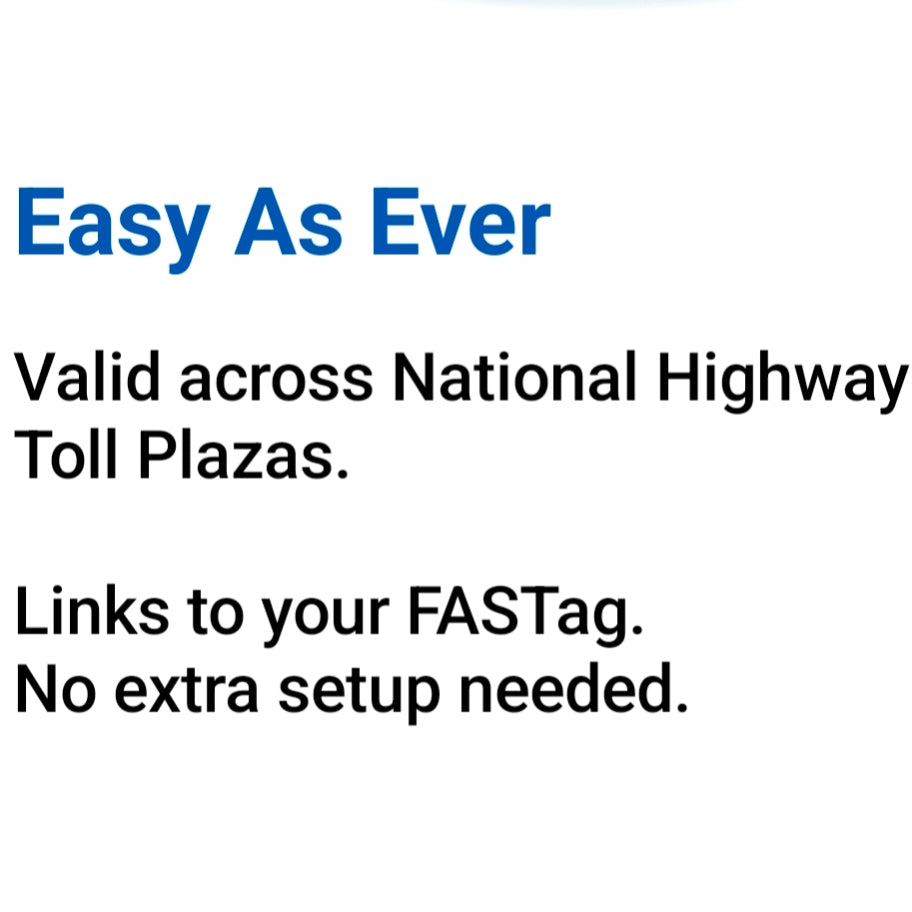 Fastag Annual Pass For Private Cars only