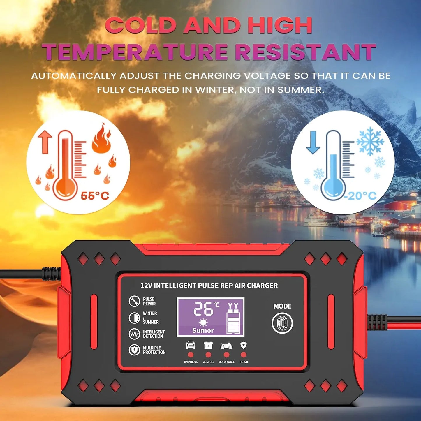 6A 12V Smart Car Battery Charger