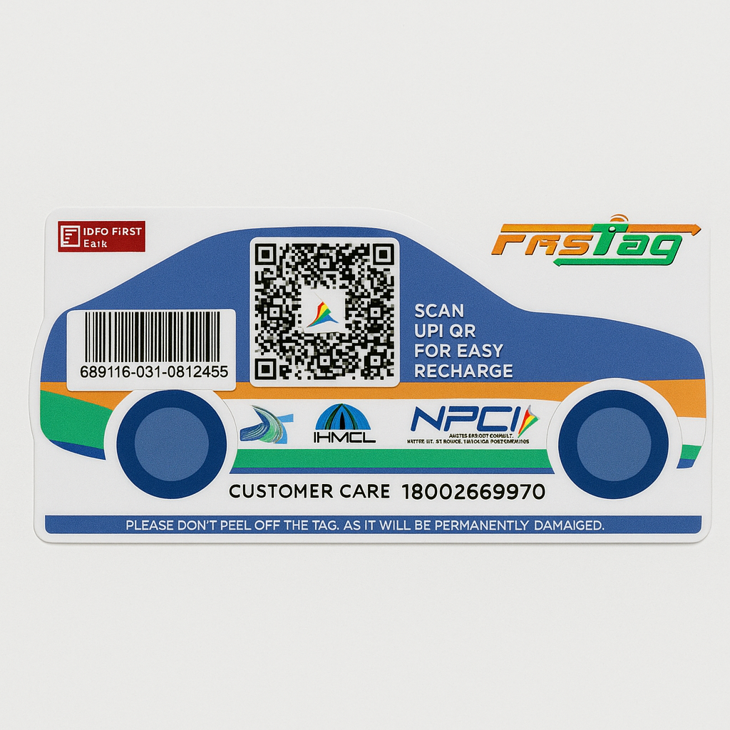 IDFC Bank Fastag for Car/jeep/van