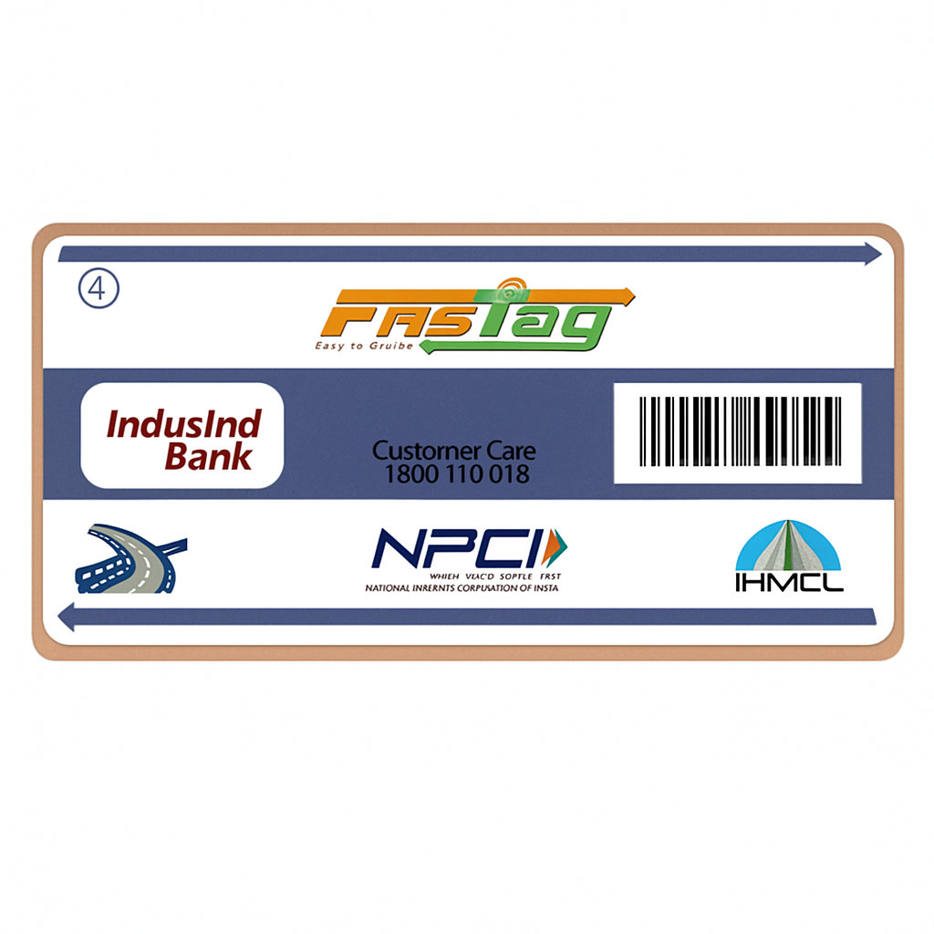 Indusind Bank Fastag for Car/jeep/van