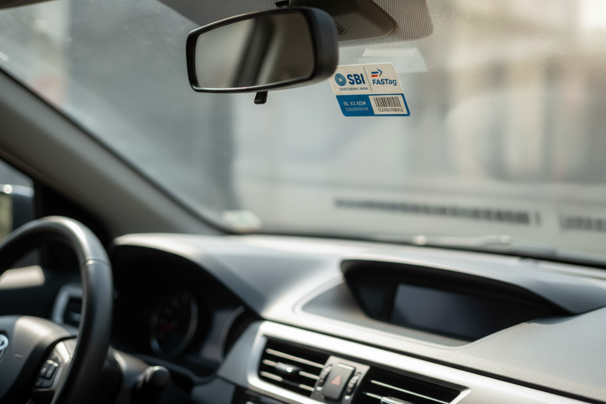 sbi fastag in car fastag image